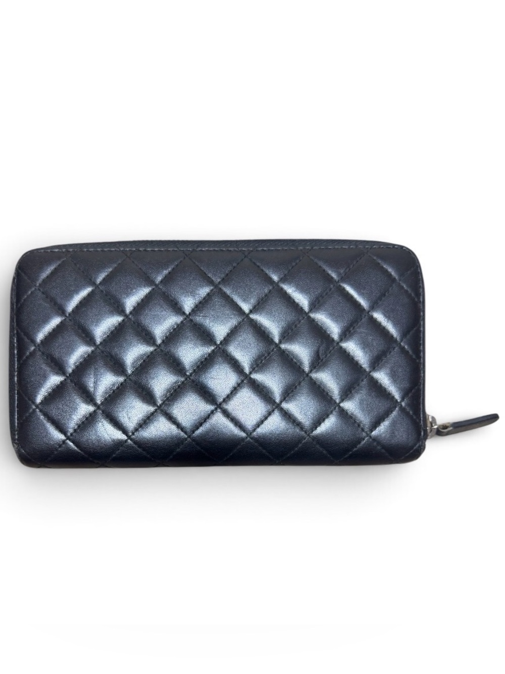 Chanel Matelassé Lambskin Leather Long Wallet Black - Picture 3 of 16